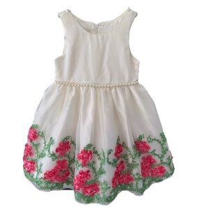 American Princess Floral Embroidered Elegant Dress